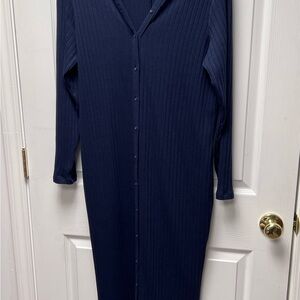 Old Navy Button Front Knit Dress Navy XL